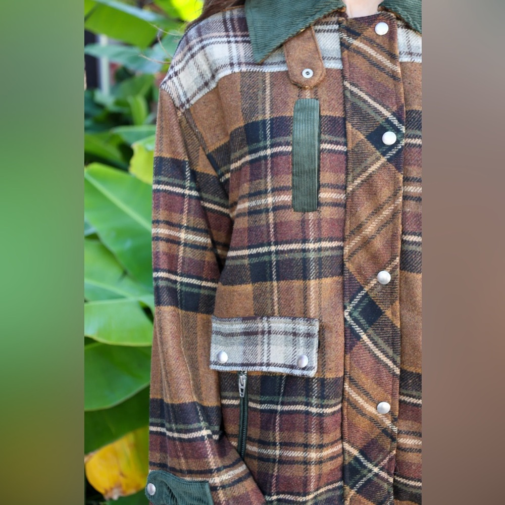 BLANKNYC Situationship Plaid Shirt Jacket NWT S - Picture 8 of 9
